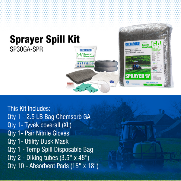 herbicide spill kit Sprayer Spill Response Kit, 5.5 Gallons Pick-Up Capacity – CHEMSORB™