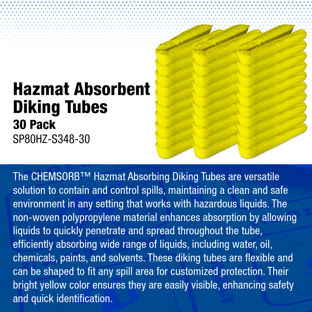 Hazmat Absorbent Diking Tubes – CHEMSORB™